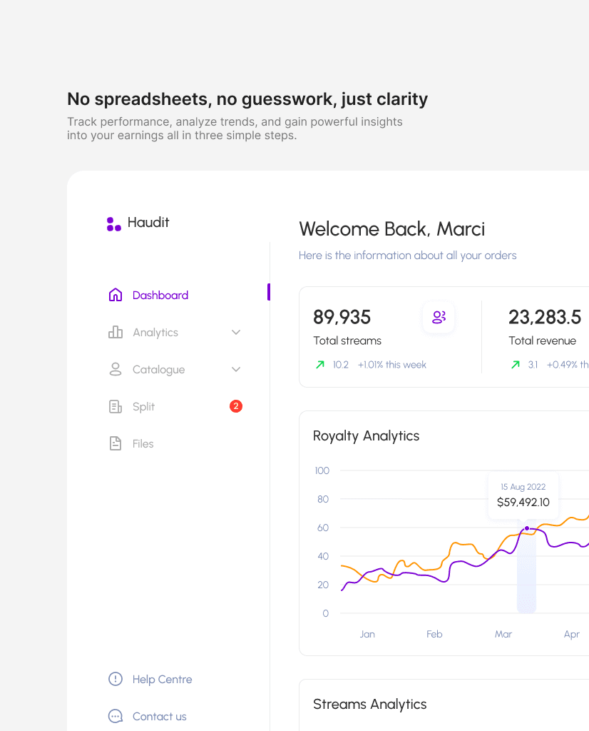 Haudit dashboard preview